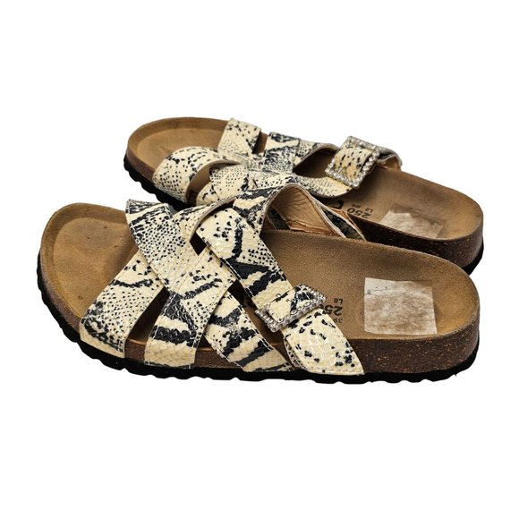 Birkenstock Sandals Snake Print Snakeskin Arizona Python Rhinestone Narrow. 8 - Picture 6 of 12
